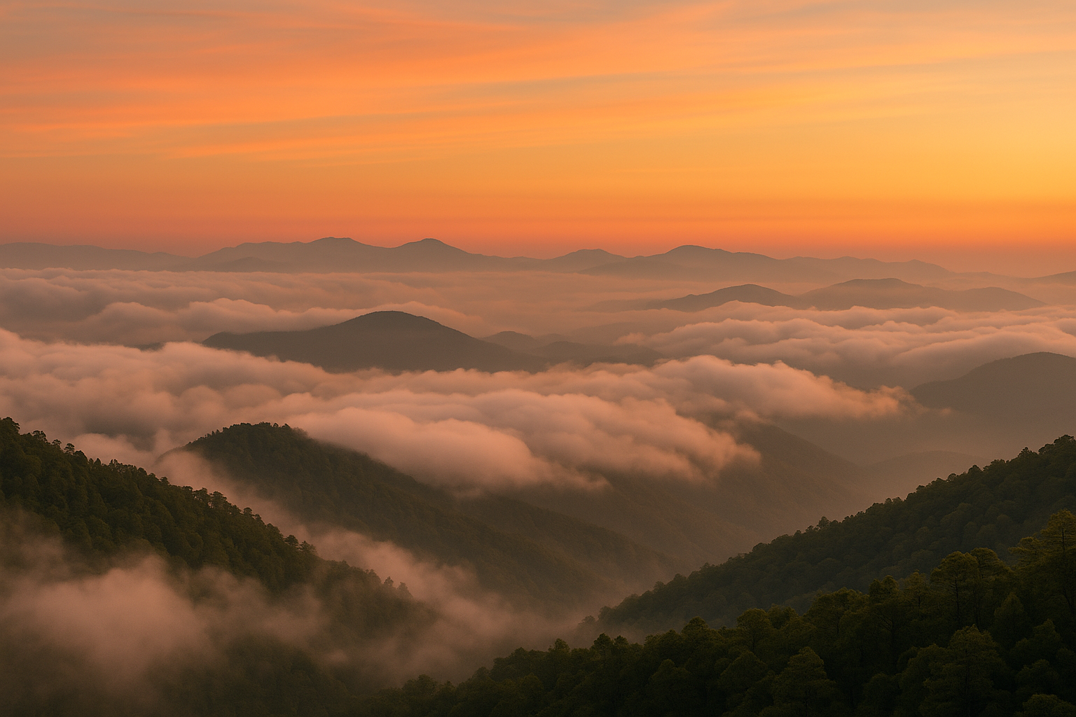 Amanecer en las montañas